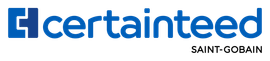 CertainTeed Saint-Gobain logo in blue and white