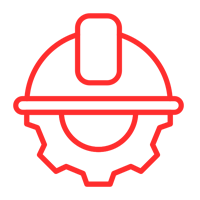 Un casco está colocado encima de un engranaje.