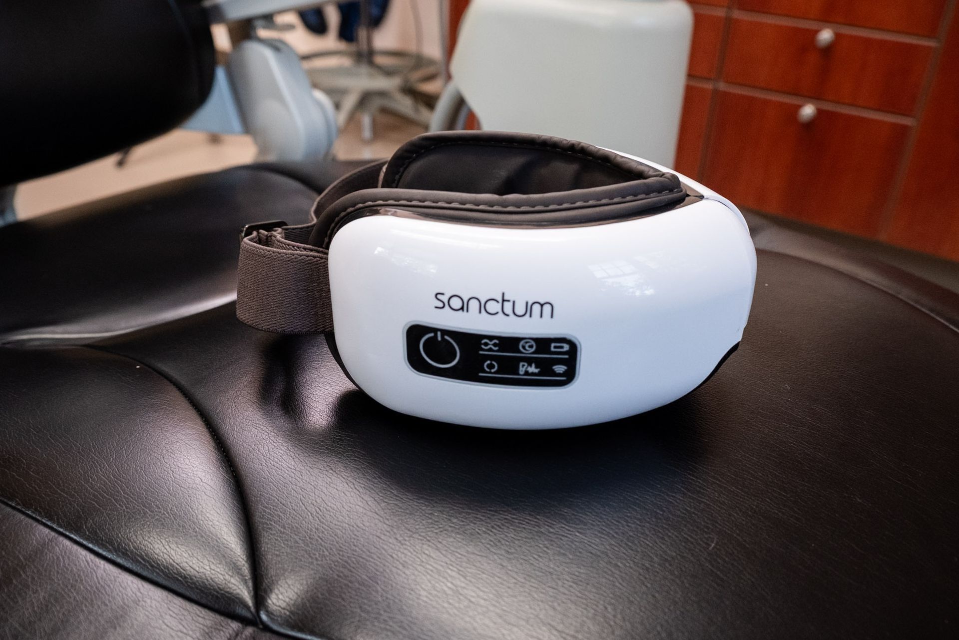 Massage and music goggles on a chair at our Nyack, NY dental office