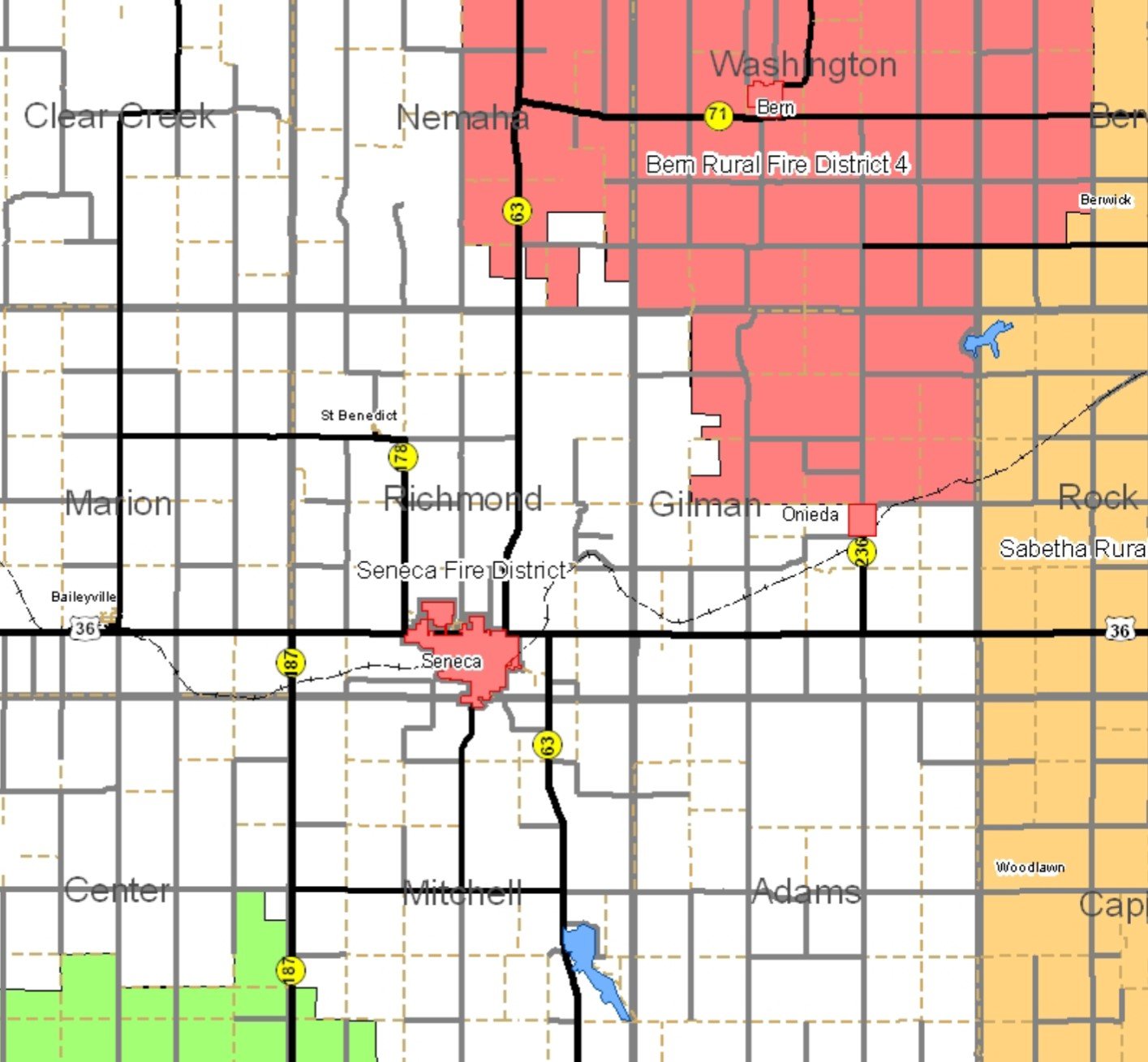 Nemaha County, Kansas County Maps