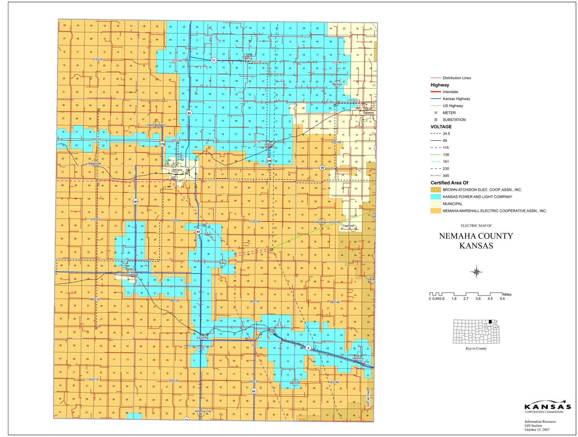 Nemaha County, Kansas County Maps