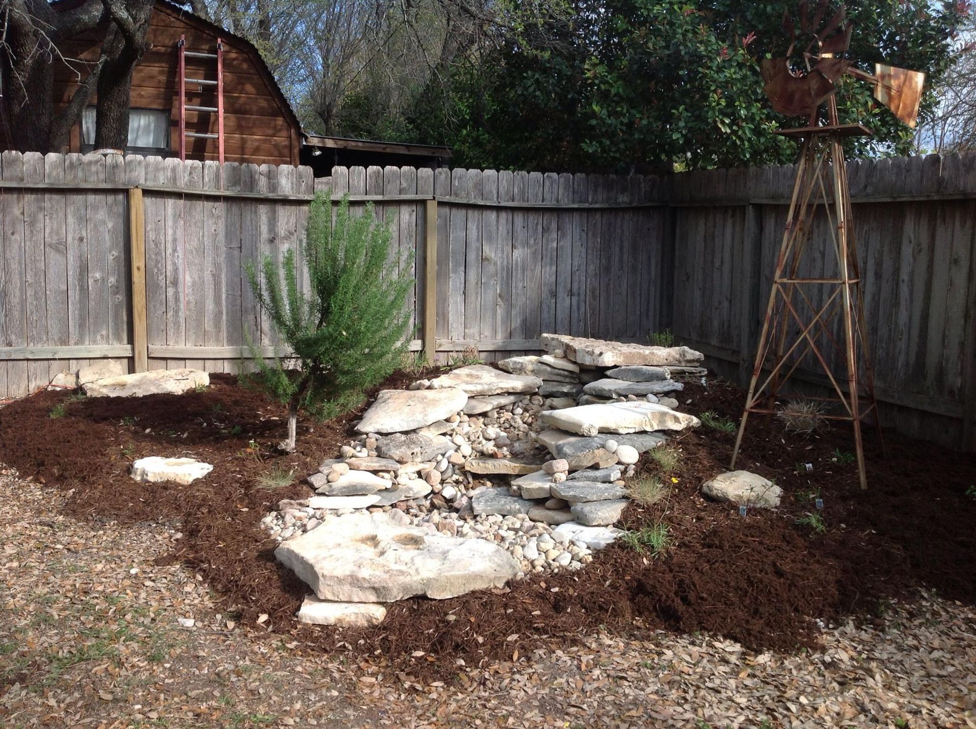 Small corner water feature