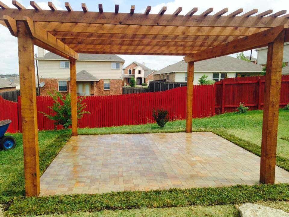 Cedar pergola with paver patio