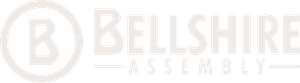 The bellshire assembly logo is white on a white background.