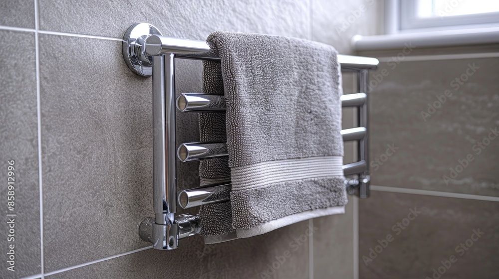 towel radiator in bathroom