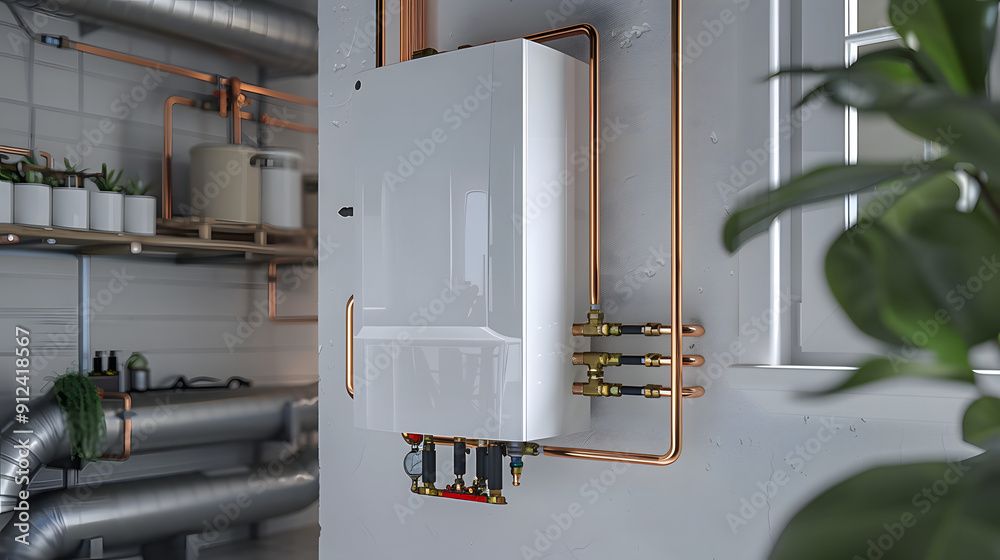 new boiler gold pipes