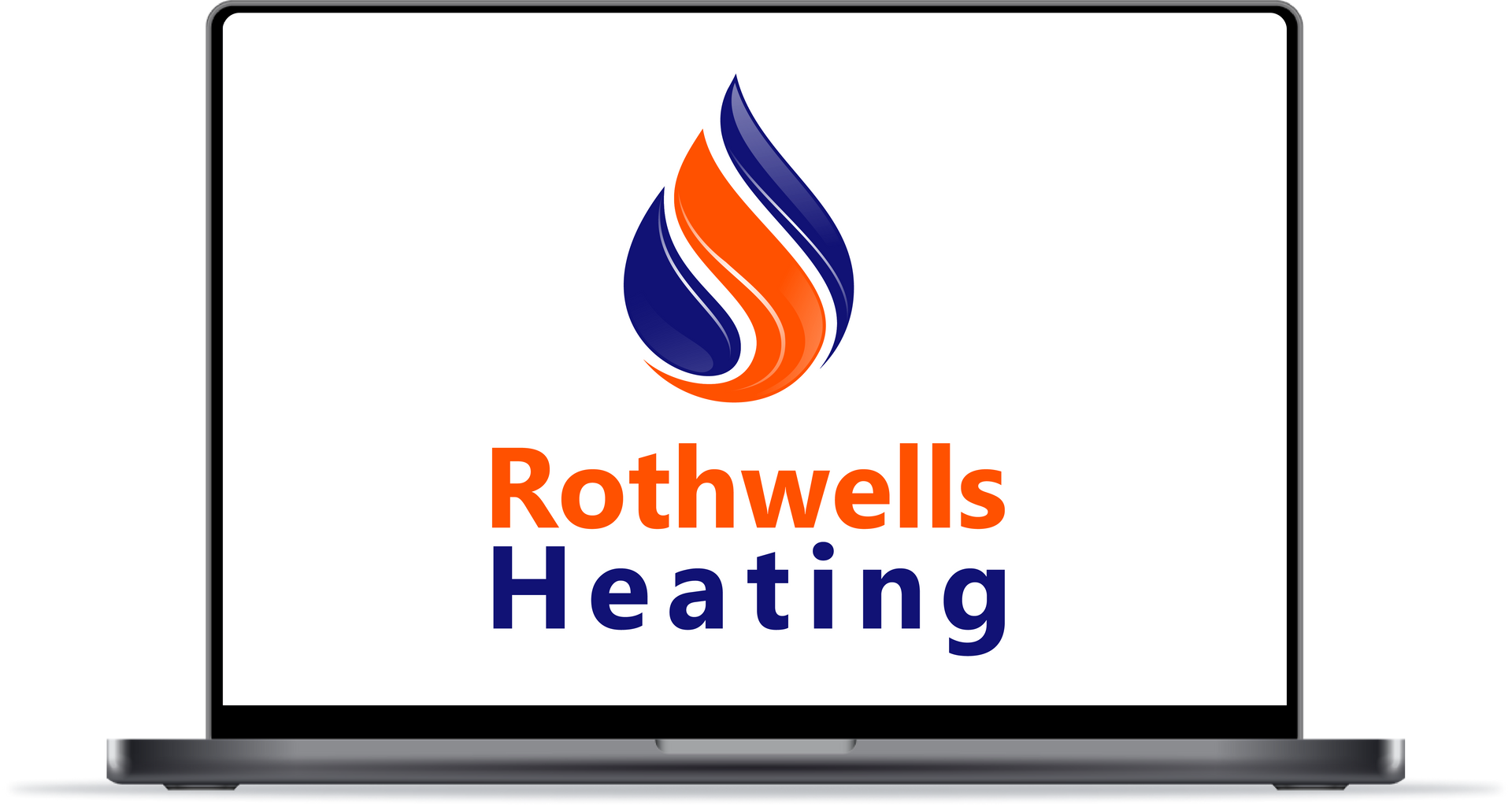 laptop image with rothwell heating logo