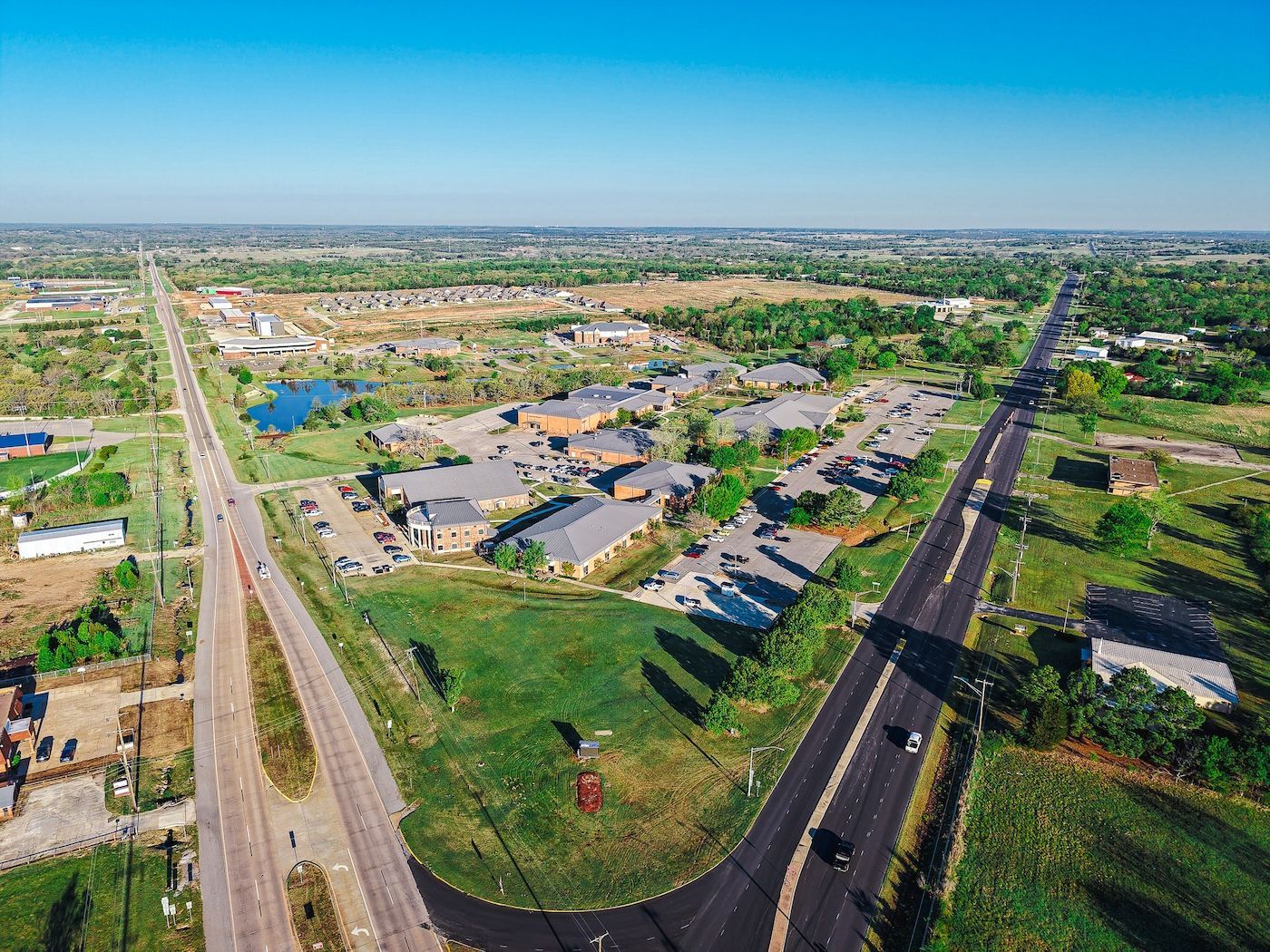 Aerial image of the campus of Seminole State College