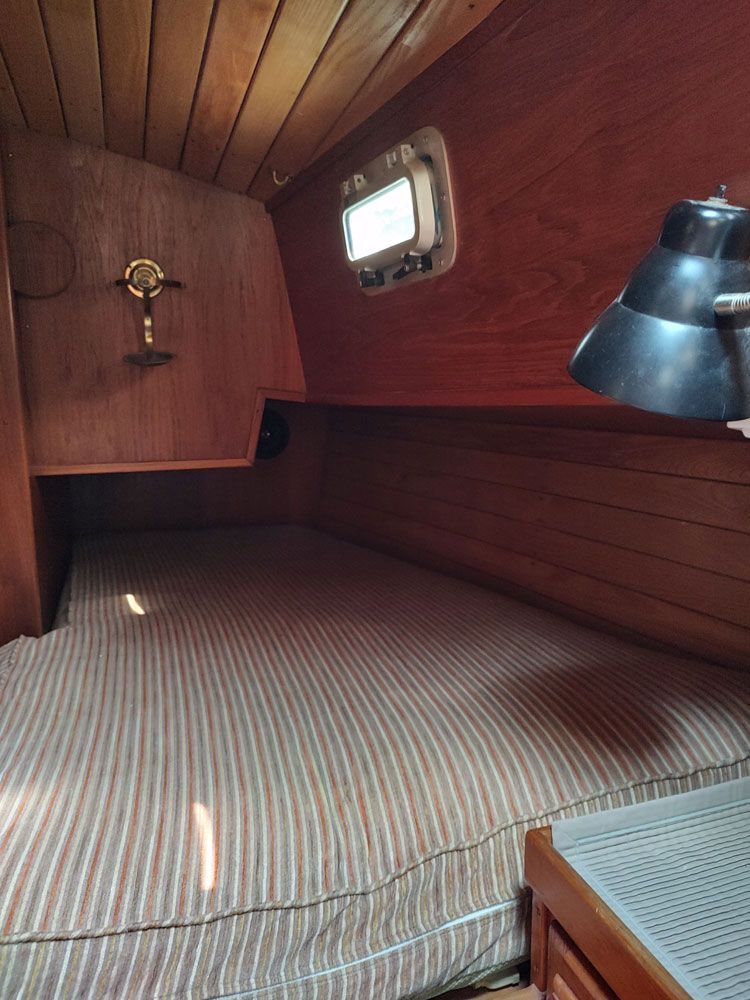 Aft cabin sports a box spring mattress for the most comfort
