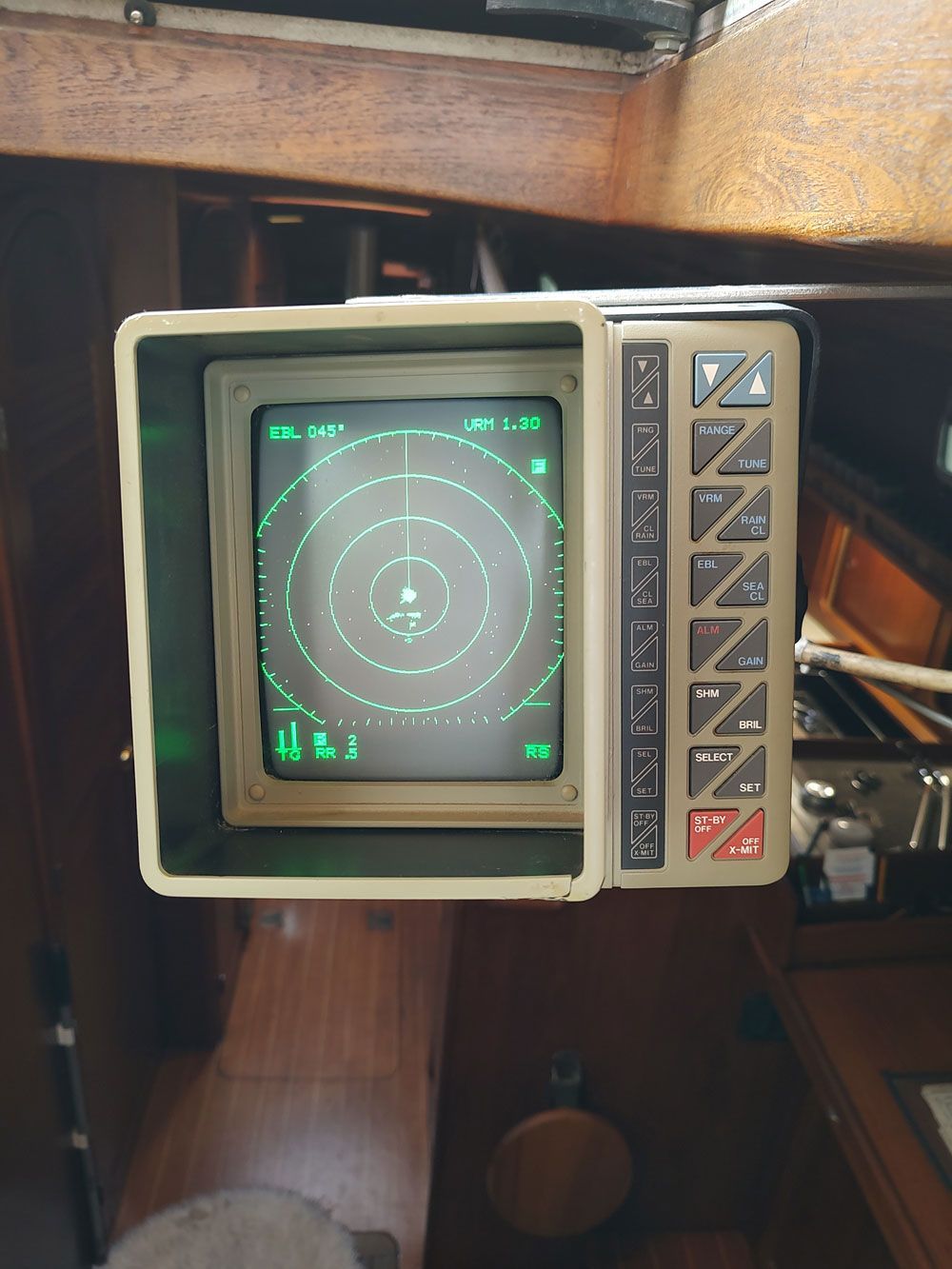 Radar swings out for use in cockpit