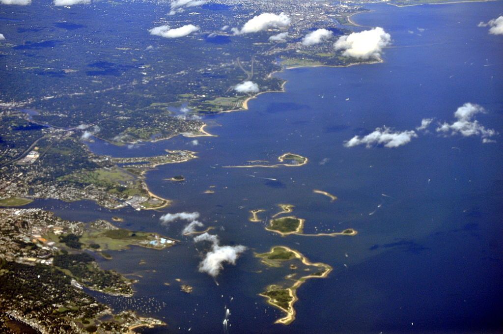 aeria shot of norwalk bay