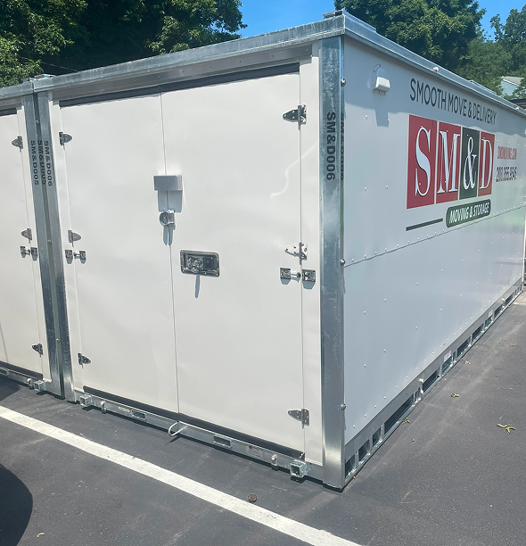 White storage container with