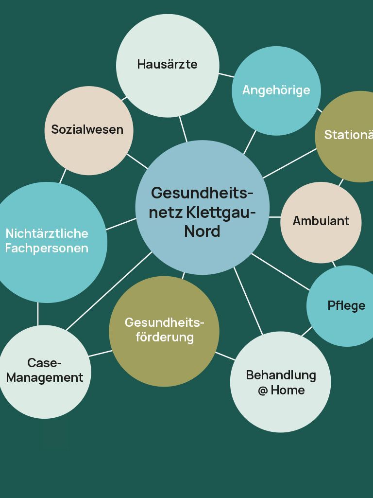 Ein Diagramm des Gesundheitsnetzwerk von Schaffhausen