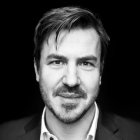 black and white Portrat of Christoph Schärrer