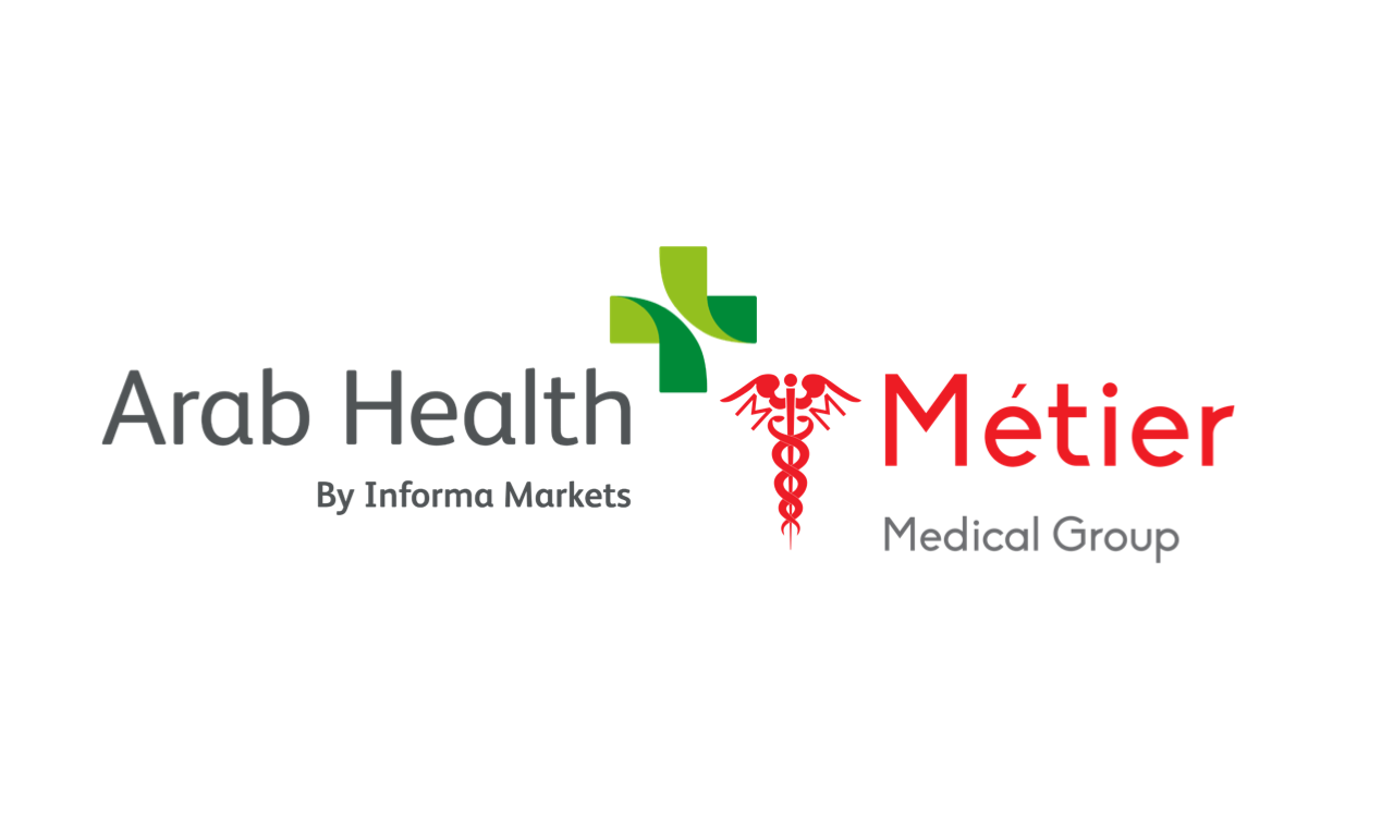 The Logo For Arab Health By Informa Markets And Metier Medical Group — Métier Medical Ltd in Maitland, NSW