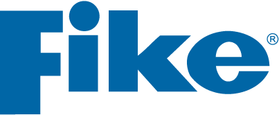 A blue fike logo on a white background