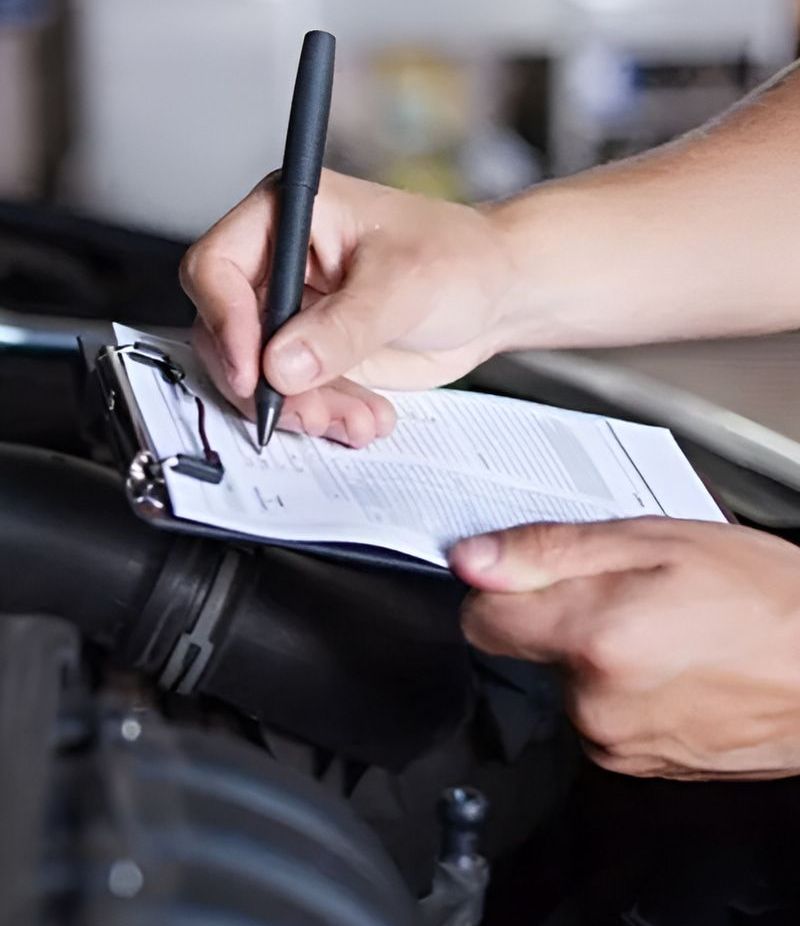 A Person is Writing on a Clipboard With a Pen — Whitsunday 4x4 & Automotive In Cannonvale, QLD