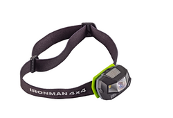 A black headlamp with ironman 4x4 written on it