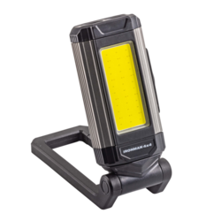 A black light with a yellow light on it