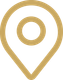 Gold location pin icon with a circular center