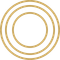 Three thin gold concentric circles on a white background
