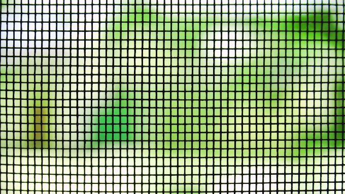 A close up of a green and white grid on a screen.
