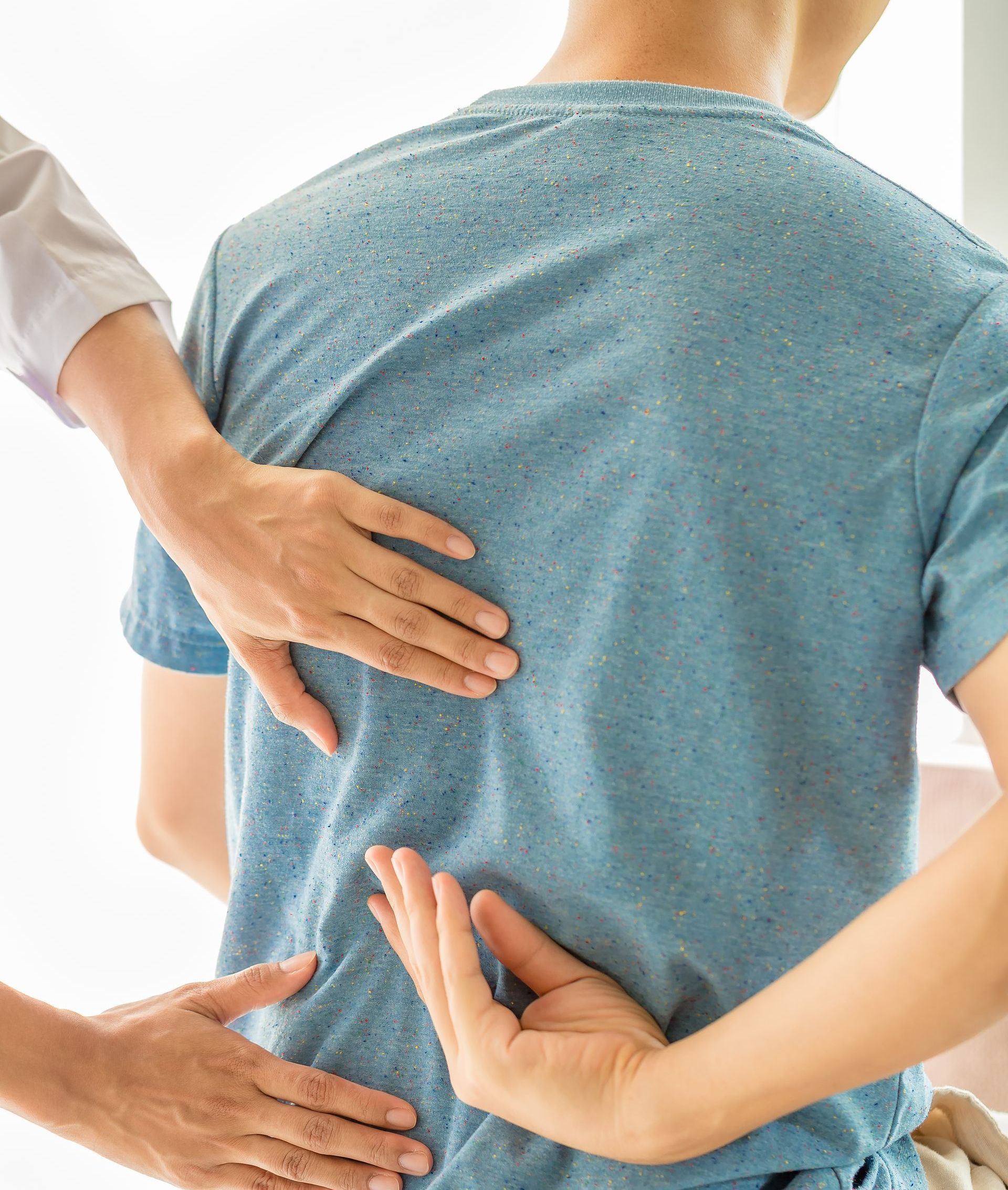 man getting physiotherapy