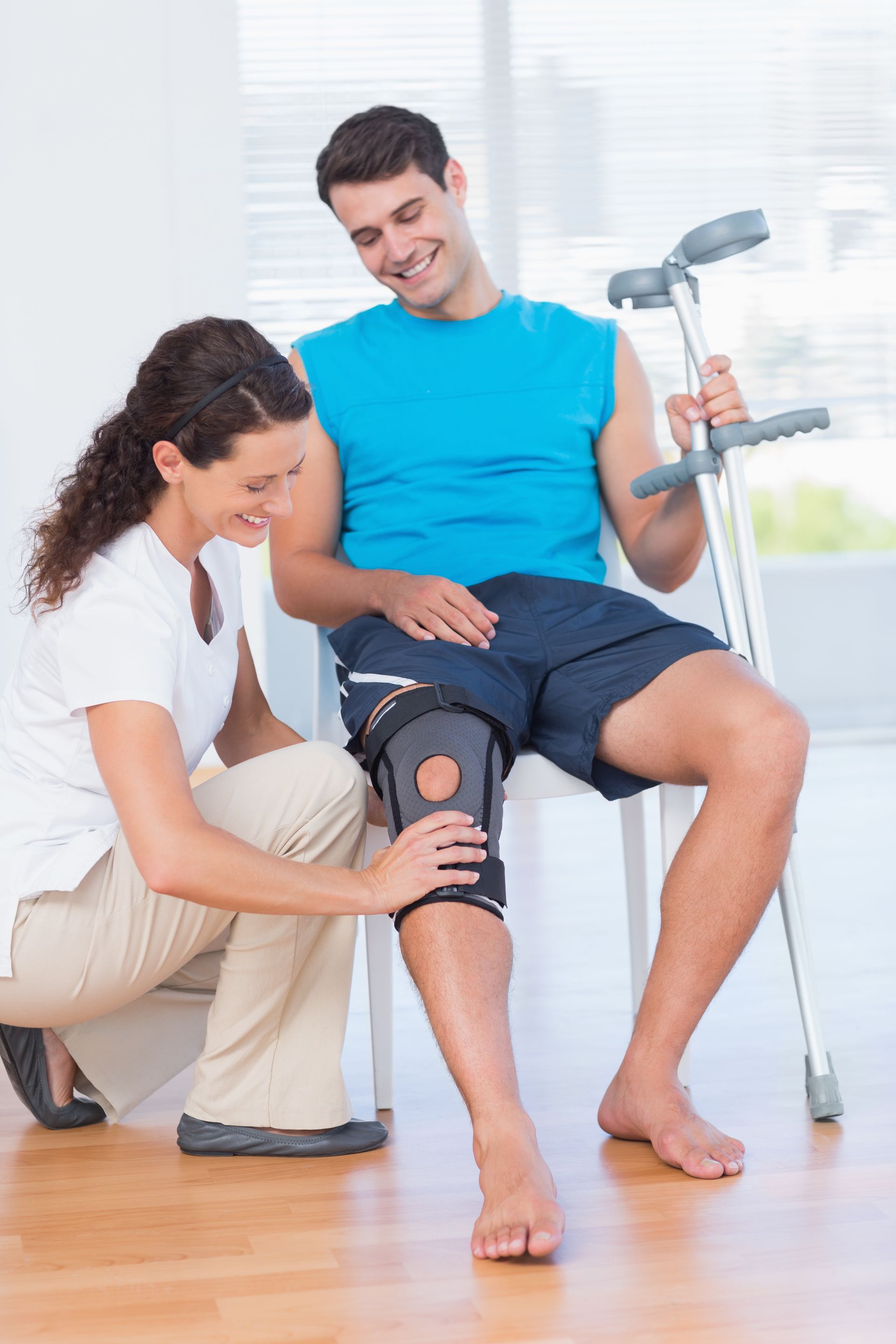 patient wearing Custom Bracing