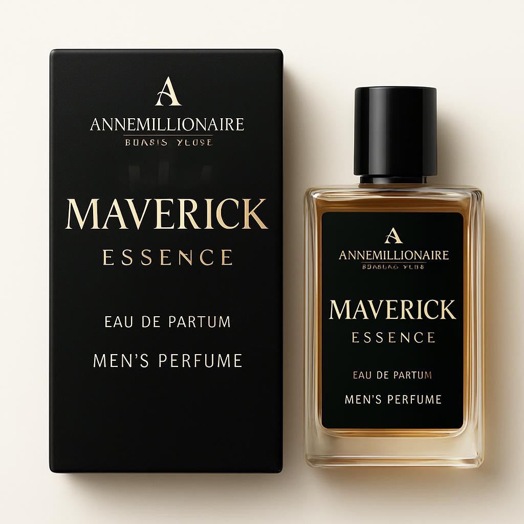 Three black perfume bottles with gold caps on a white marble surface, styled with eucalyptus leaves.