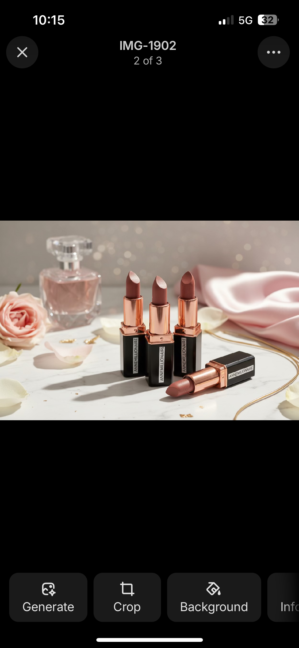 Black “Immortal Beauty” product box on a white table with potted plants in the background