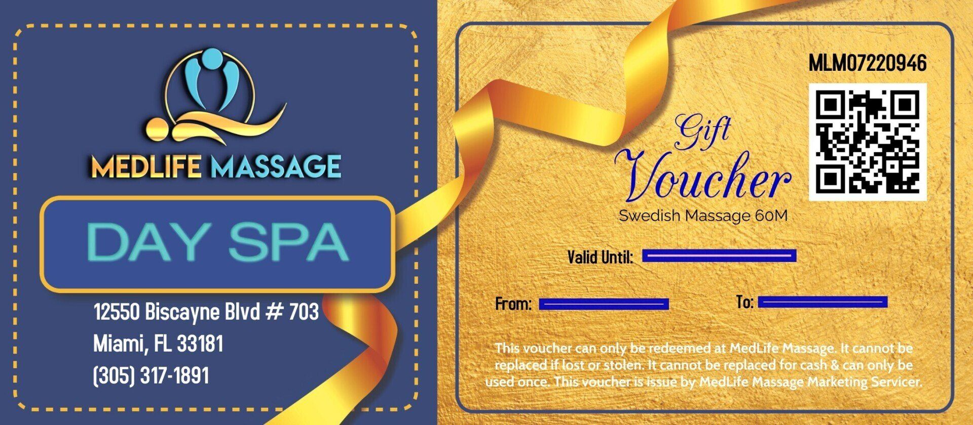 Medlife Massage Gift Voucheer