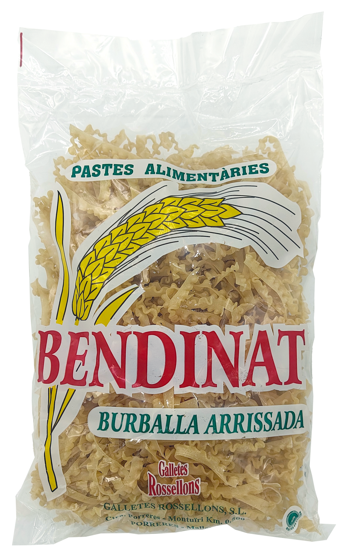 Una bossa de pasta amb la paraula bendinat