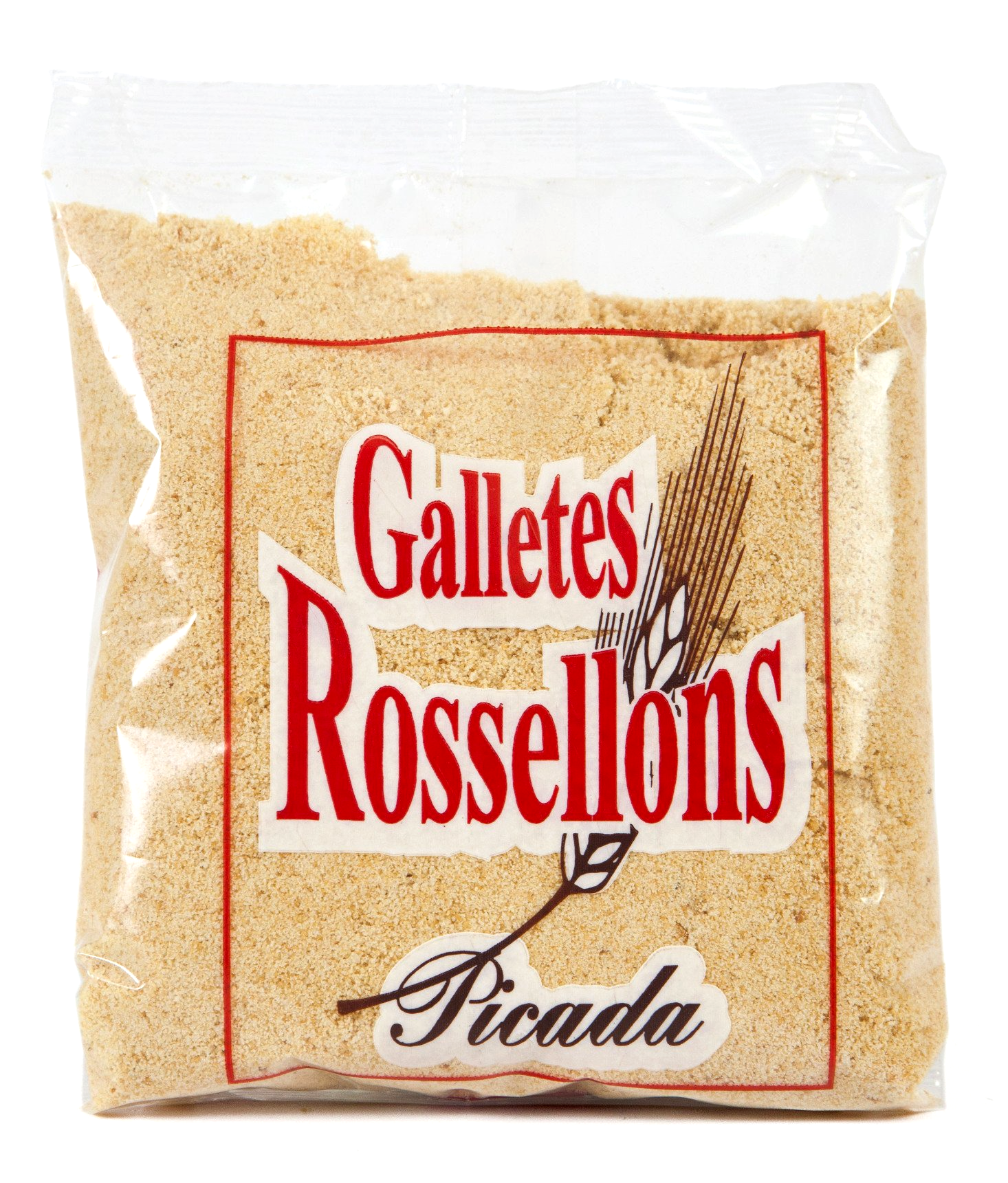 A bag of galletes rossellons picada on a white background