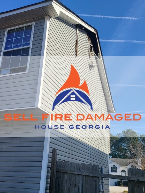 A house with fire damage in Georgia