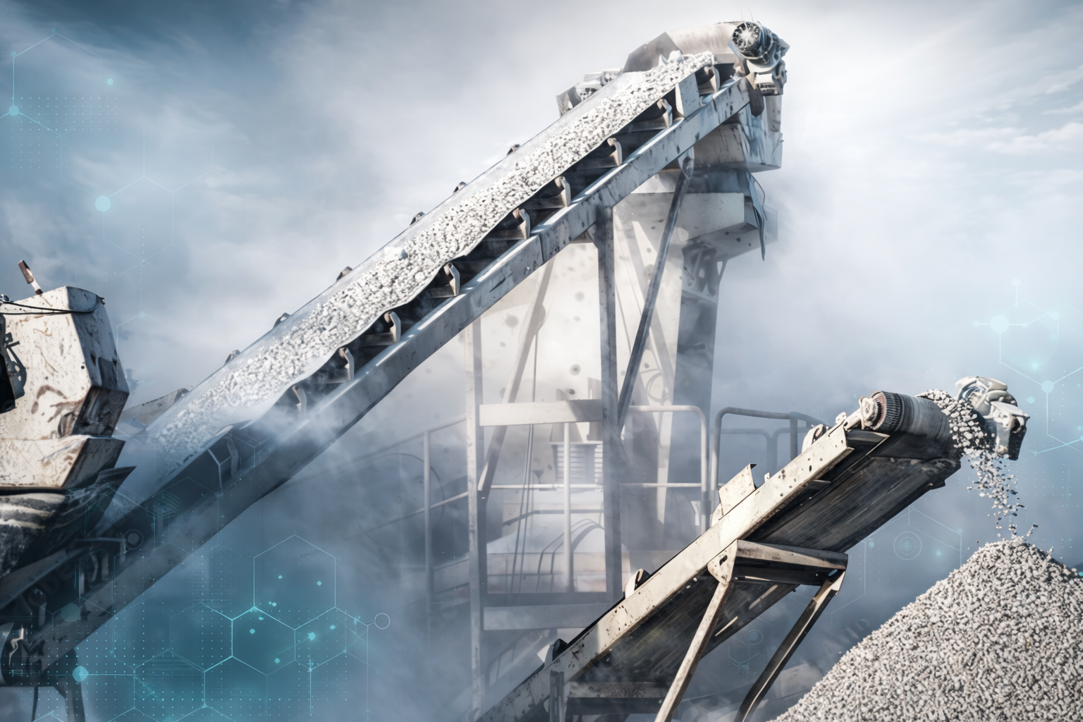 Construction materials handling at large-scale industrial development site supporting project delivery and infrastructure growth