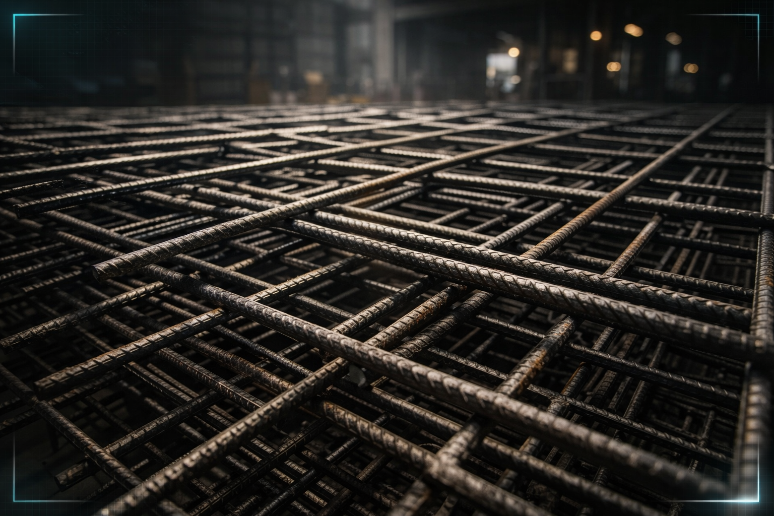 Industrial materials supply featuring steel rebar infrastructure for manufacturing, construction, and global commodity markets