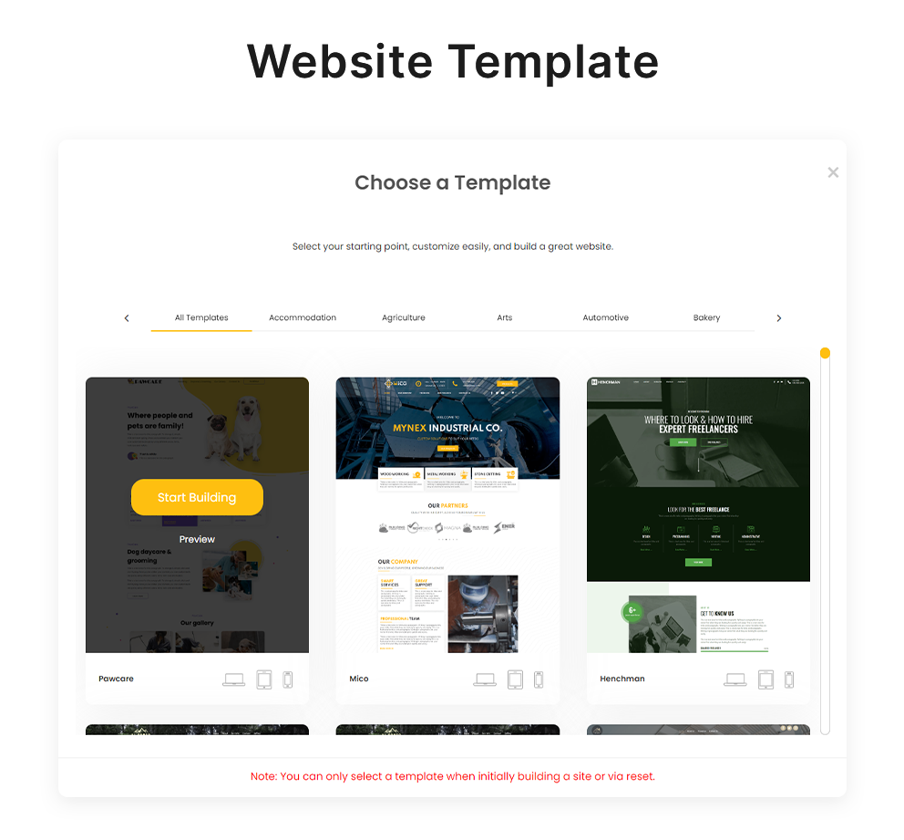 website template