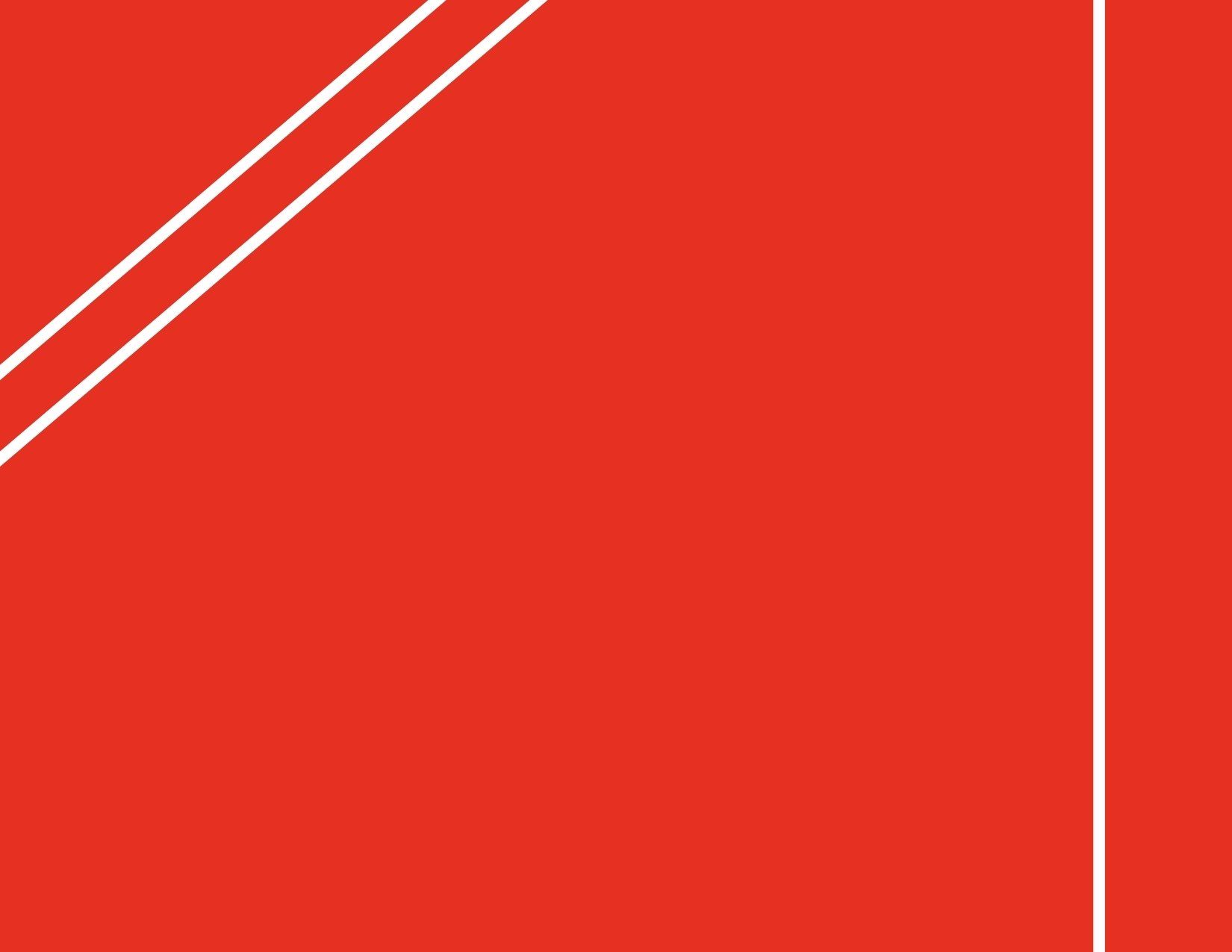 A red background with two white lines on it.