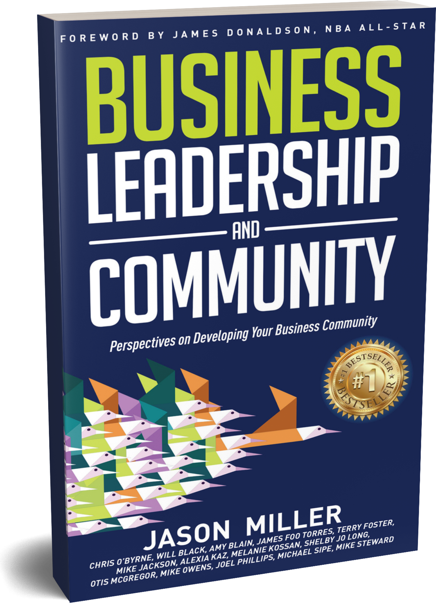 A book titled business leadership and community by jason miller