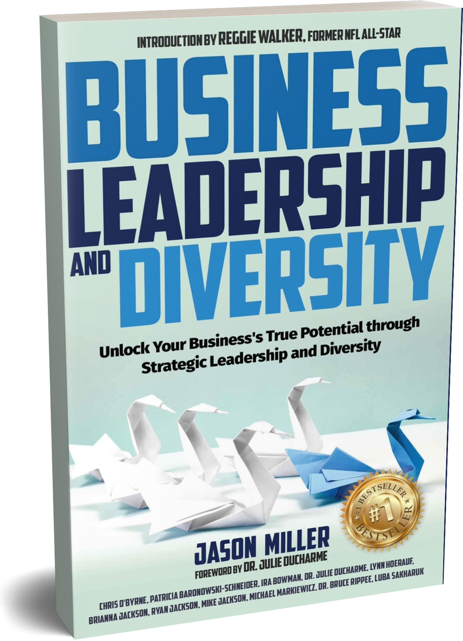 A book titled business leadership and diversity by jason miller