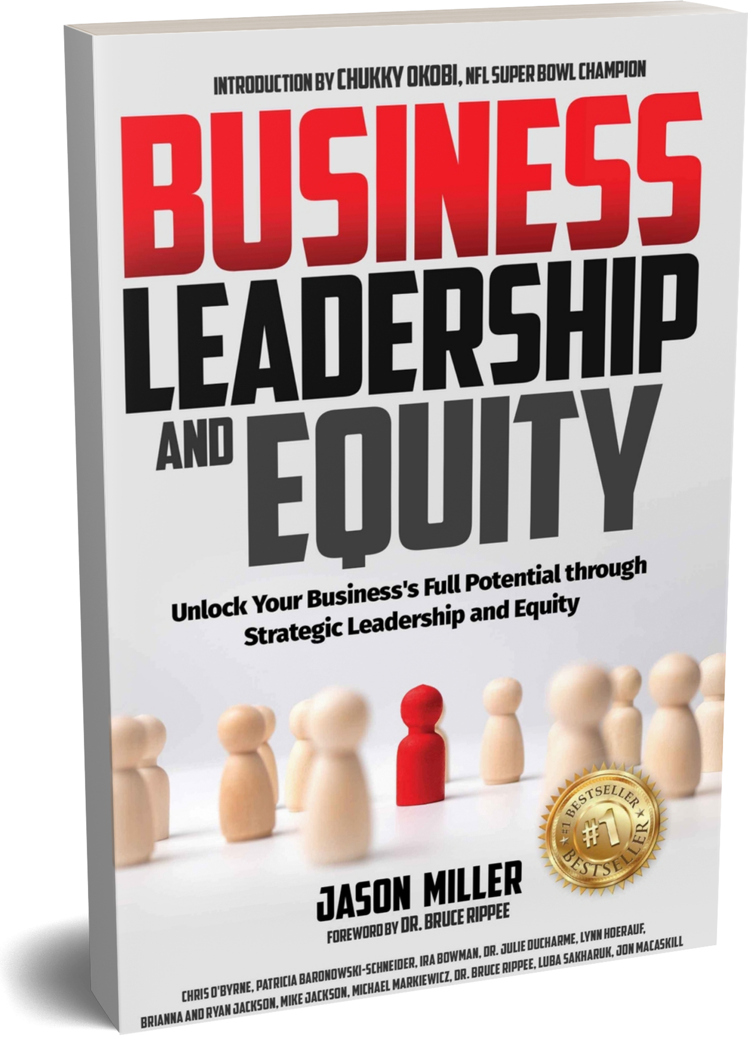 A book titled business leadership and equity by jason miller