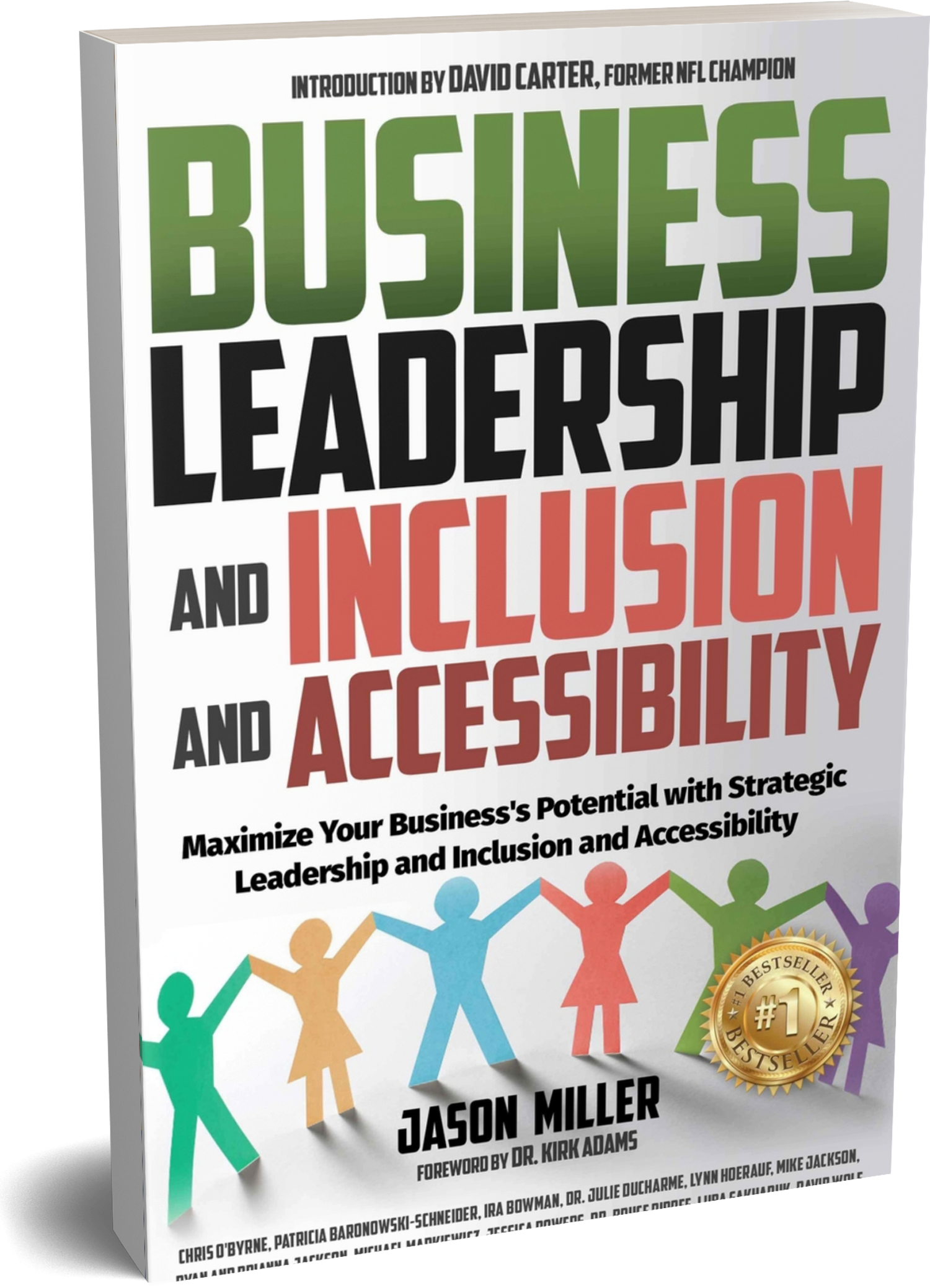 A book titled business leadership and inclusion and accessibility