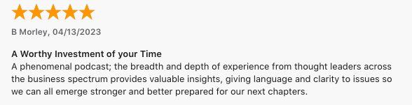 A review of a podcast called a worthy investment of your time