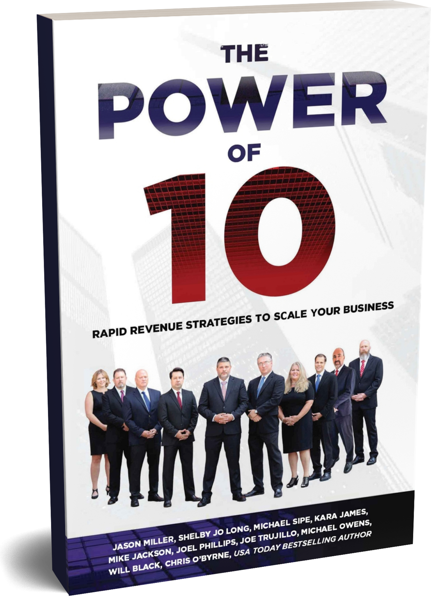 A book titled the power of 10 with a group of people on the cover