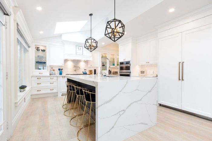 kitchen island made of granite 