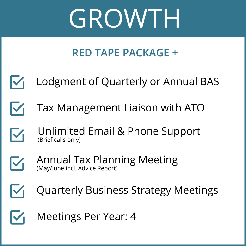 A Growth Red Tape Package Includes Lodging of Quarterly — The Garis Group  In Hamilton, NSW