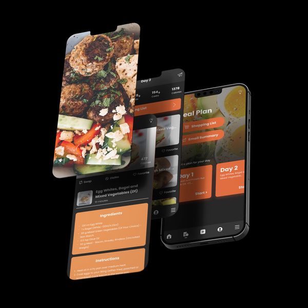 Flex Wheeler  phone with a picture of food on it