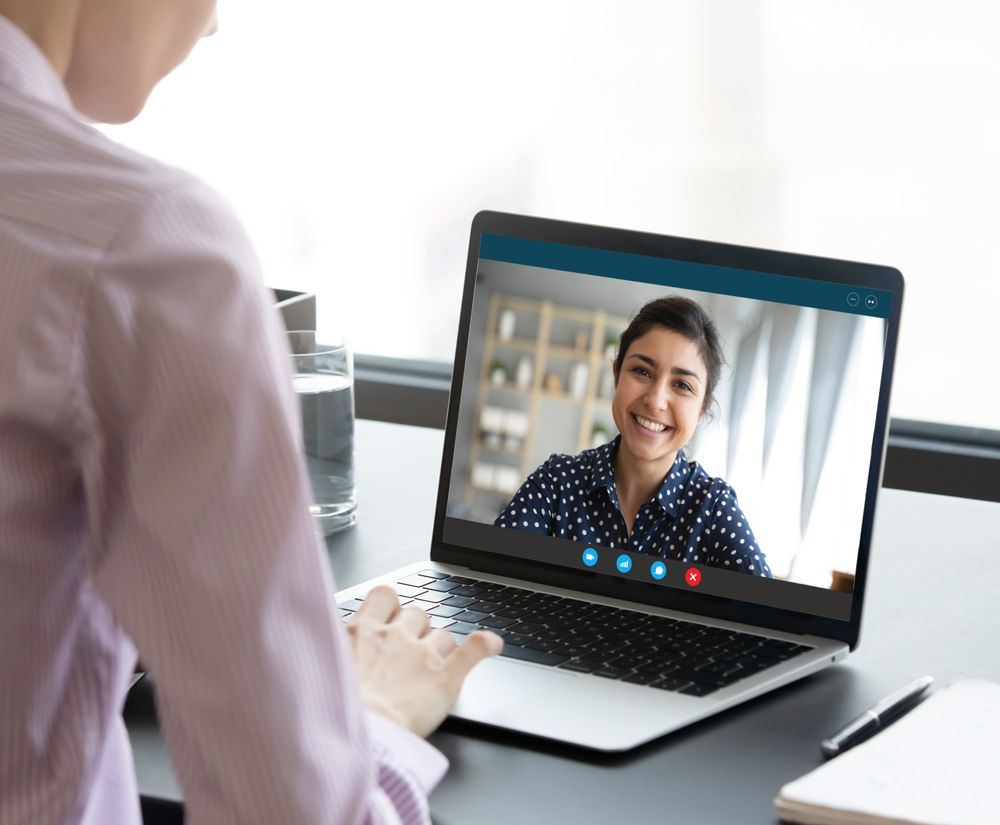 Therapist and Patient Doing Virtual Consultation