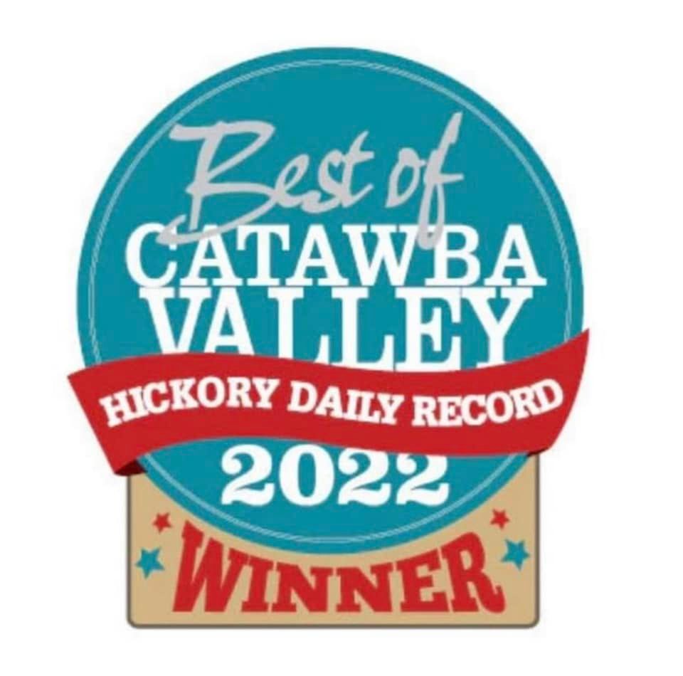 A sign that says best of catawba valley hickory daily record 2022 winner