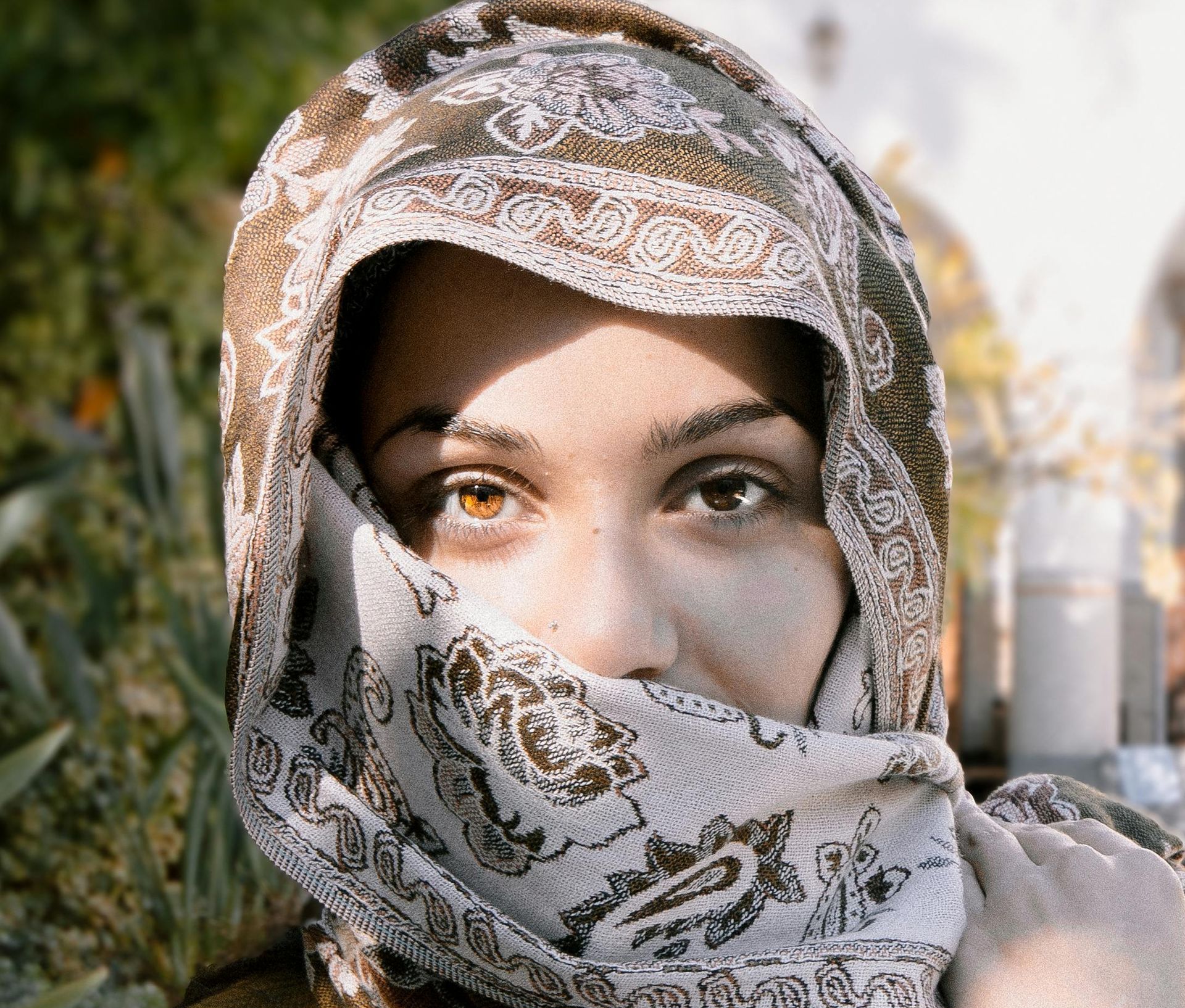 woman with scarf